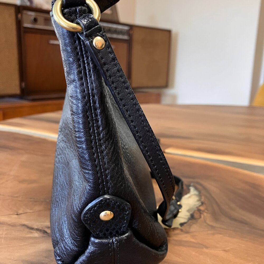 Coach Ashley Python Leather Crossbody Bag Black S… - image 3